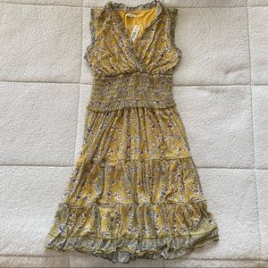 🌼 Max Studio Yellow Floral Dress